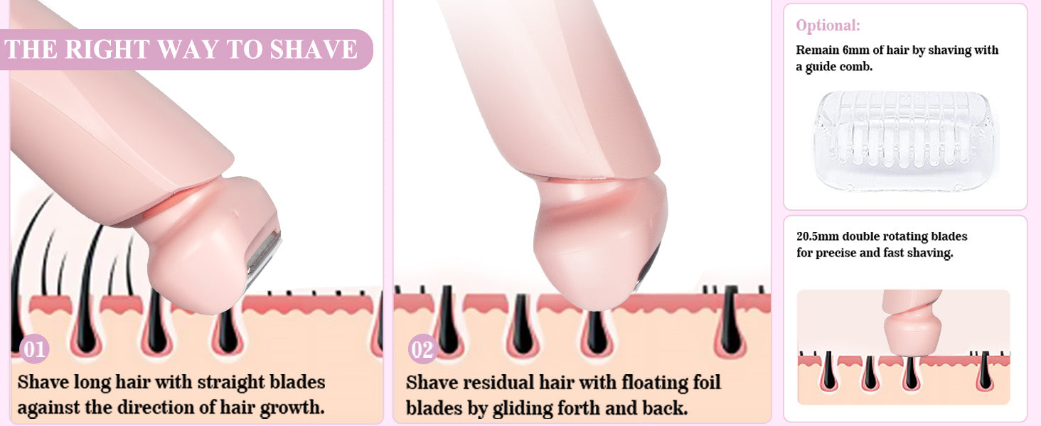 Electric Shaver for Women Painless Hair Removal - 10