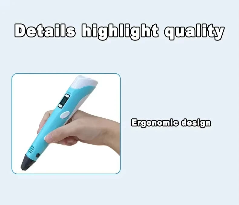 3D Printing Pen with LED Display for Creative DIY Drawing - 11