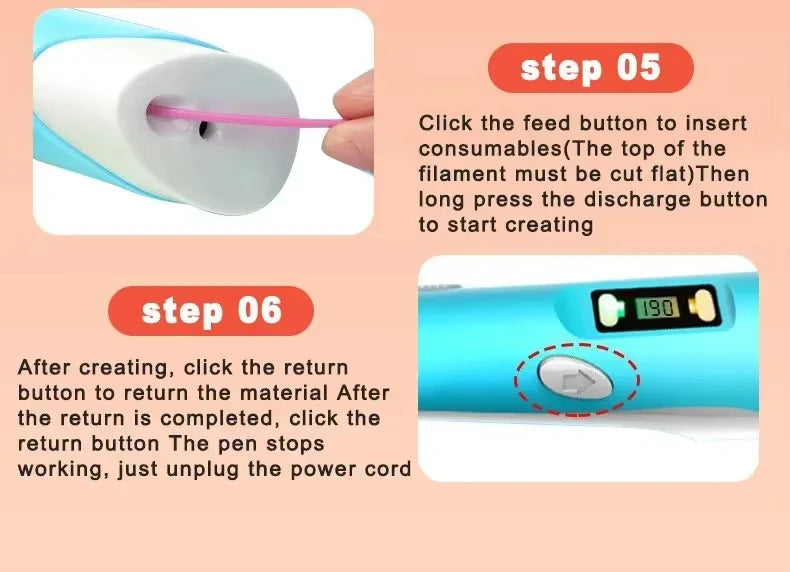3D Printing Pen with LED Display for Creative DIY Drawing - 14