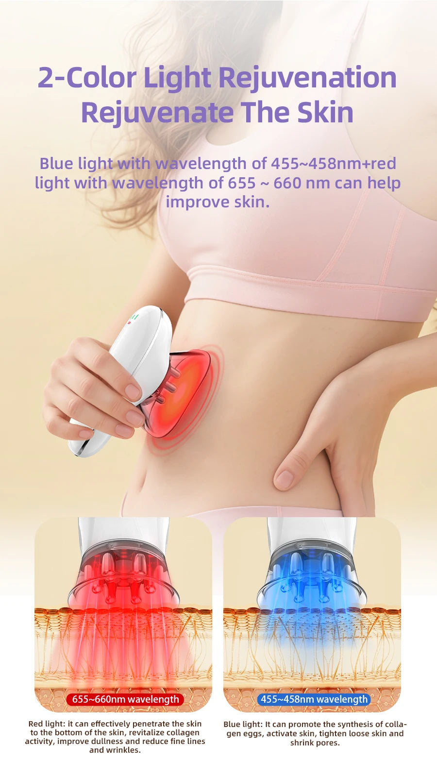 Body Sculpting Massager with LED Light for Face and Body - 12