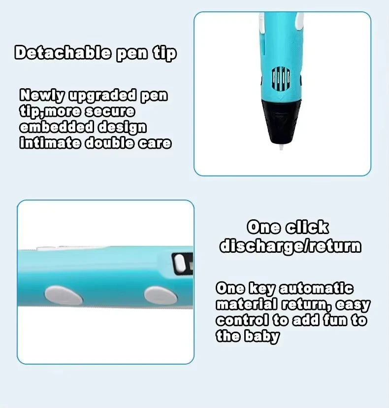 3D Printing Pen with LED Display for Creative DIY Drawing - 12