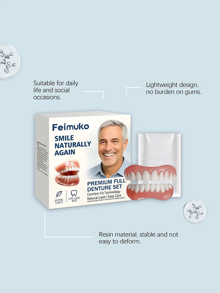 Full Set Natural Dentures for a Confident Smile