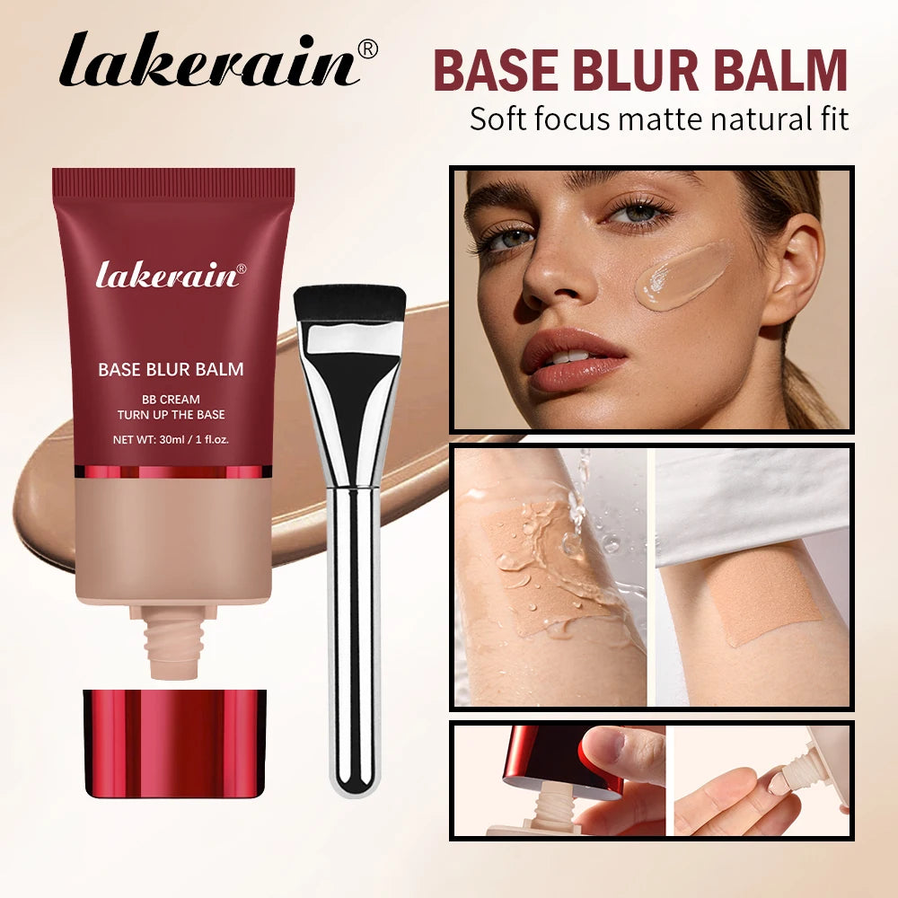 Blur Base Balm with Applicator Brush for a Natural Matte Finish