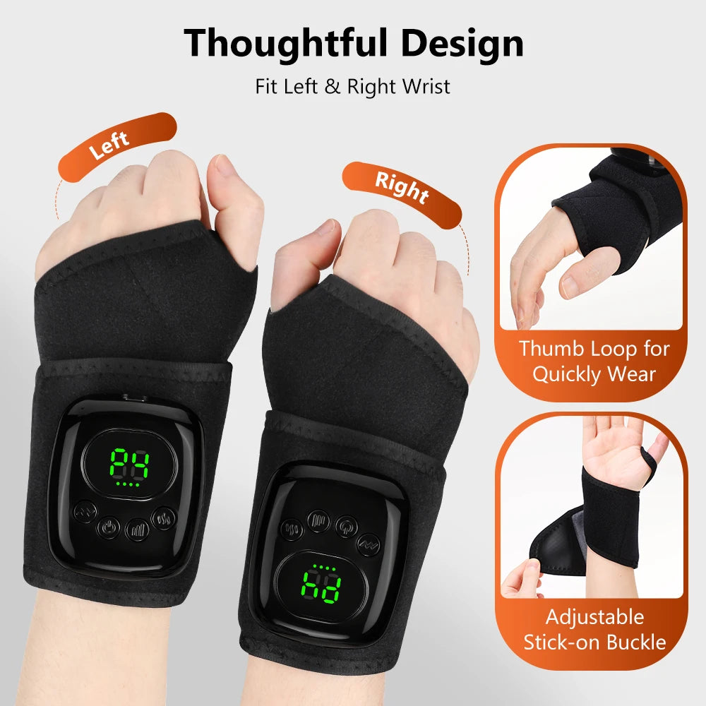 Cordless Wrist Massager with Heat and Air Compression