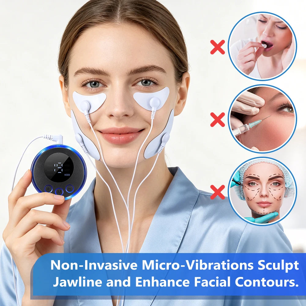 Electric Face and Eye Massager with Dual Precision Pads - 2