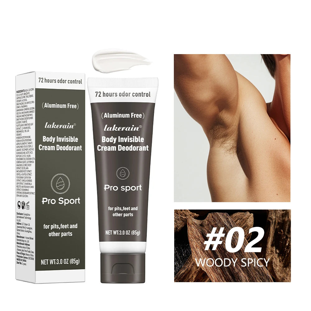 Body Invisible Cream Deodorant for Long Lasting Odor Protection - 20