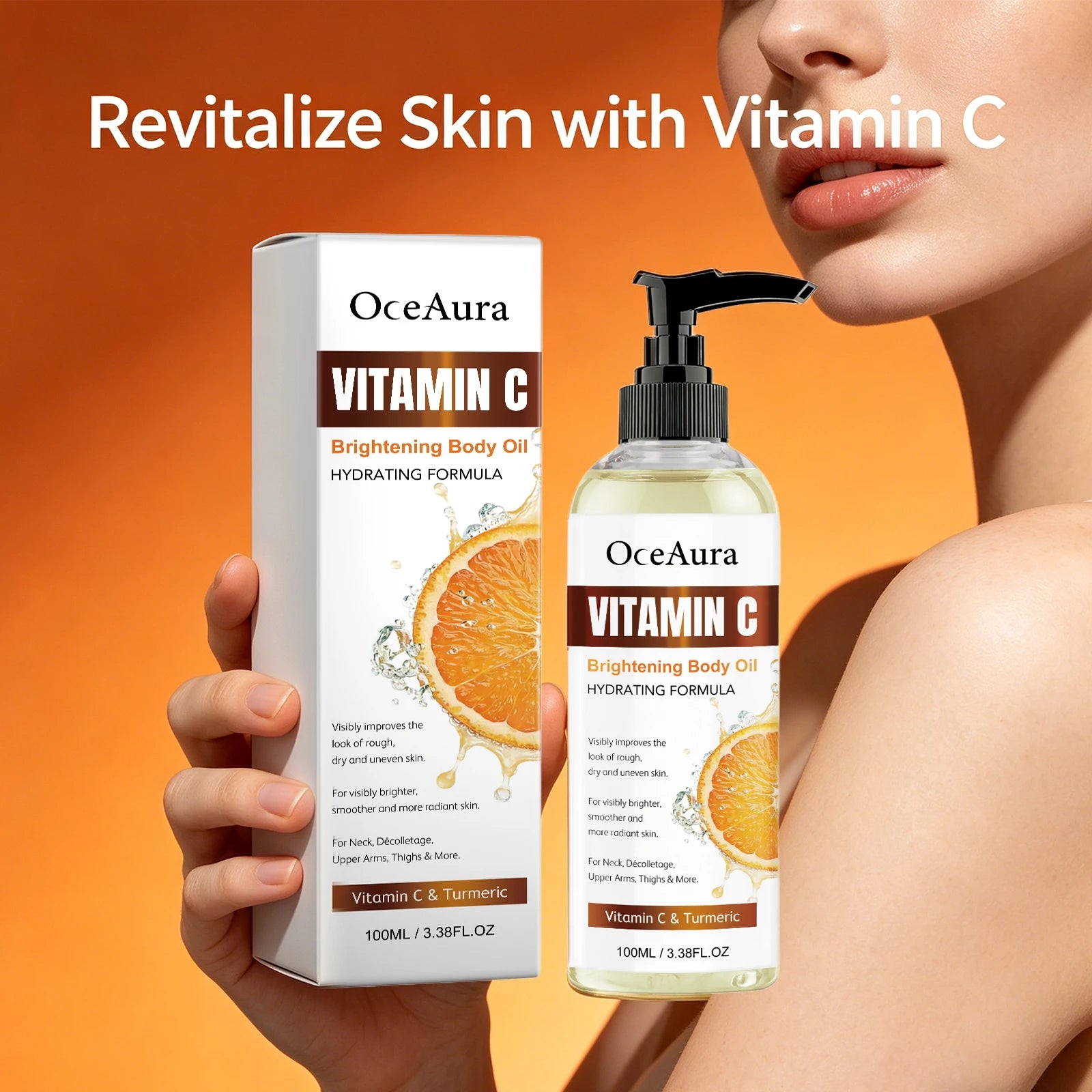Turmeric Vitamin C Glow Body Oil for Radiant Skin - 12