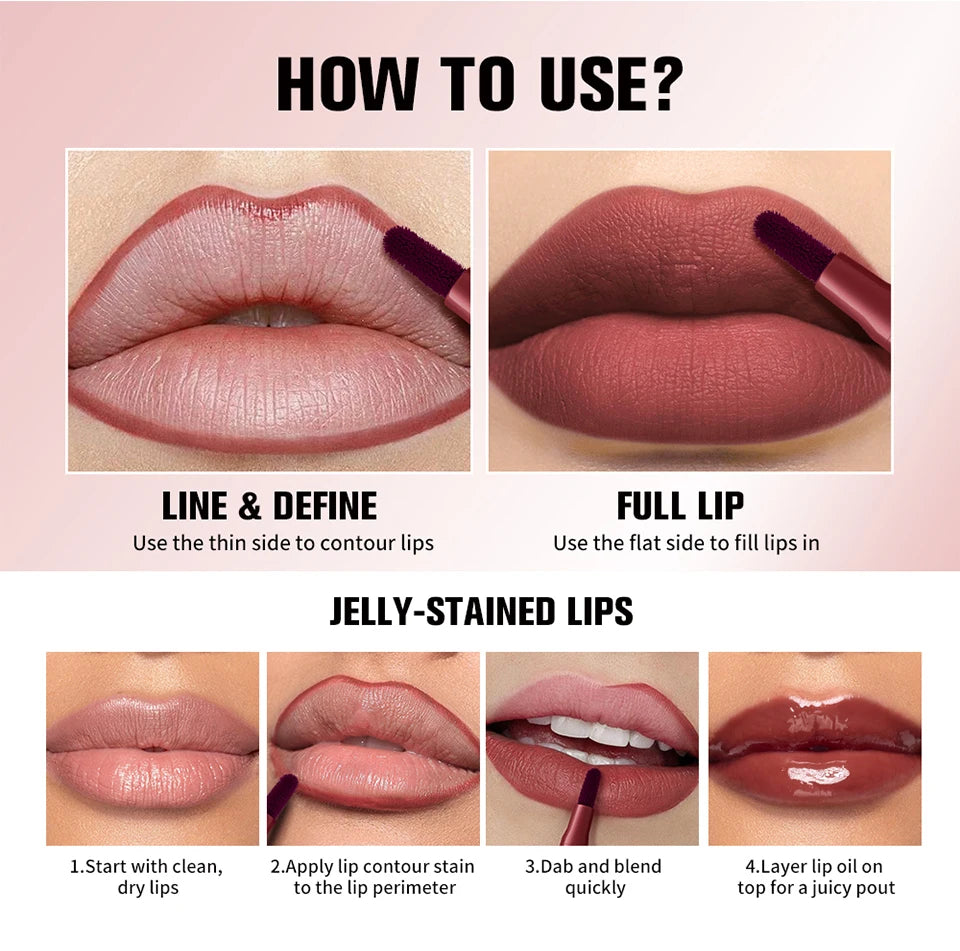 Lip Liner Pen with Precise Ballpoint Felt Tip - 27
