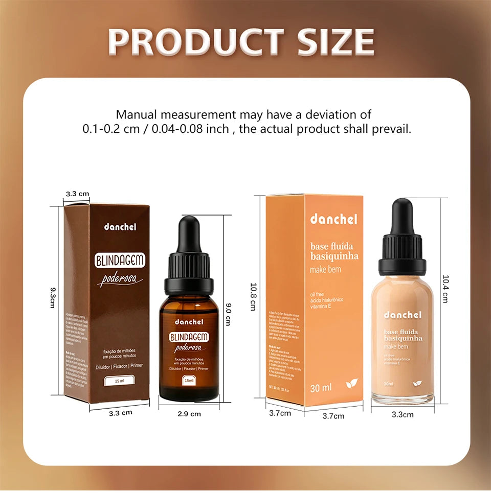 Liquid Foundation and Primer Set for Long Lasting Natural Coverage - 13