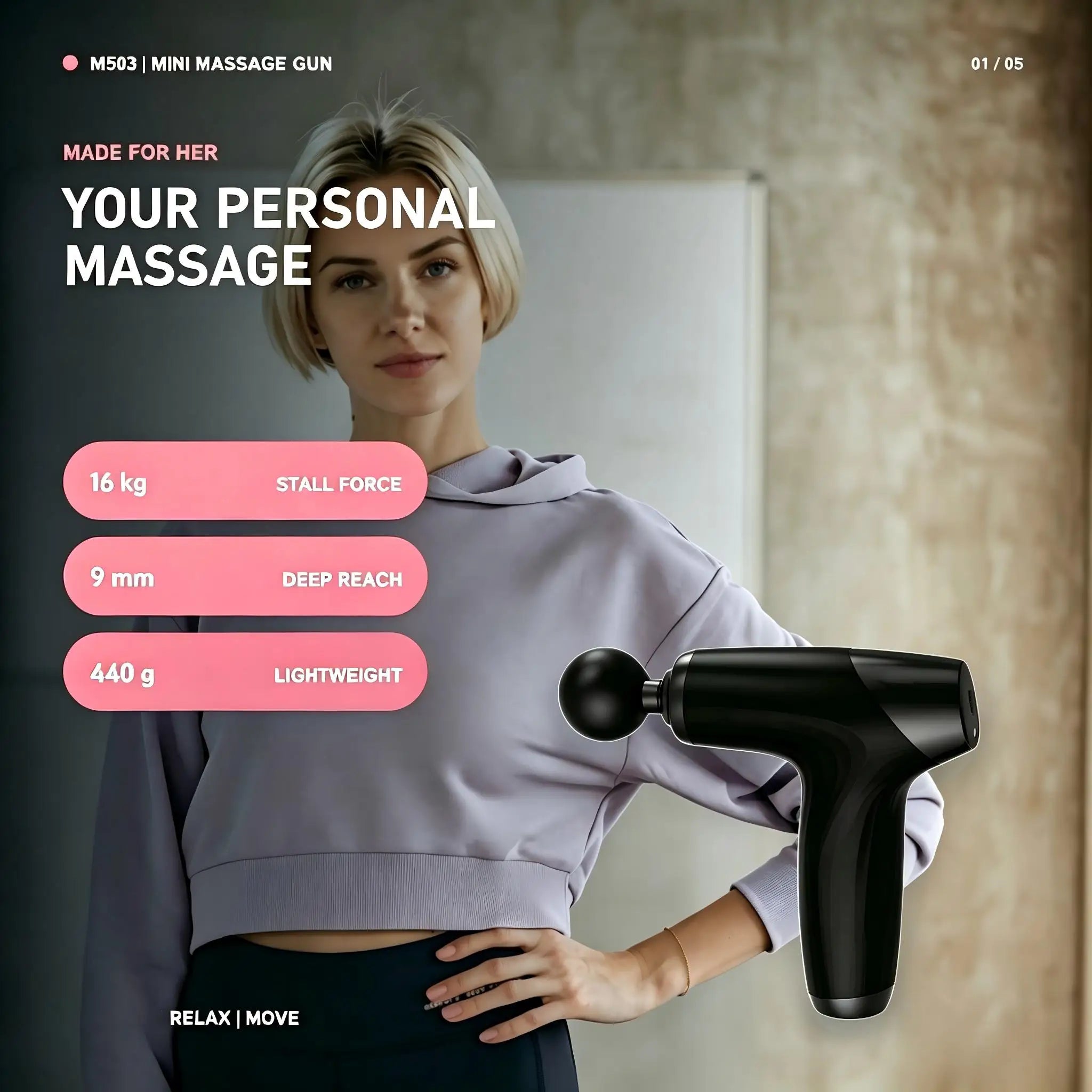Mini Massage Gun for Deep Tissue Muscle Relaxation - 2