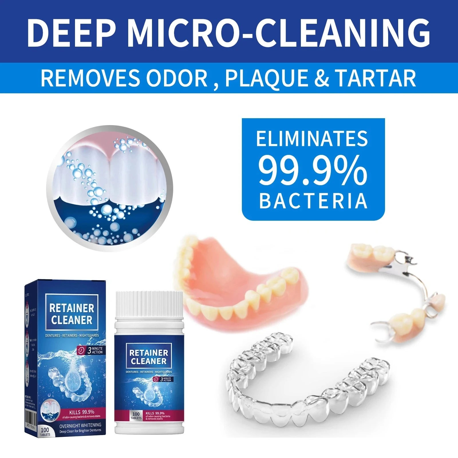 Denture Cleaner Tablets for Fresh Oral Care - 2