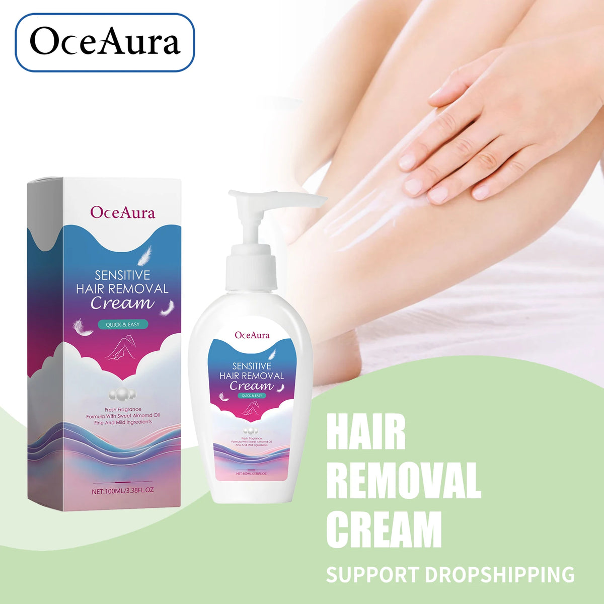 Hair Removal Cream Painless Skin Smoothing Depilatory Formula