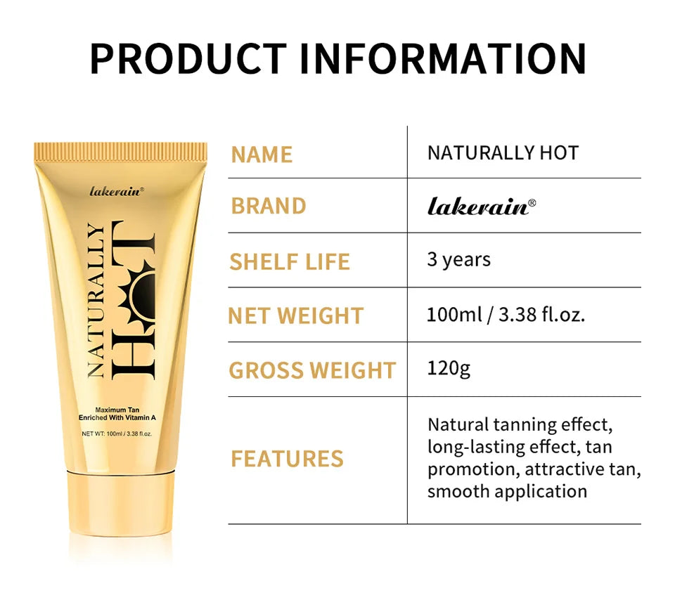 Hot Tanning Cream for Long Lasting Natural Bronzed Skin - 17