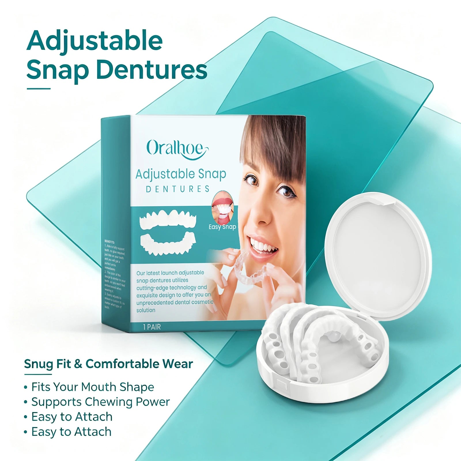 Adjustable Snap Dentures for Secure Fit - 2