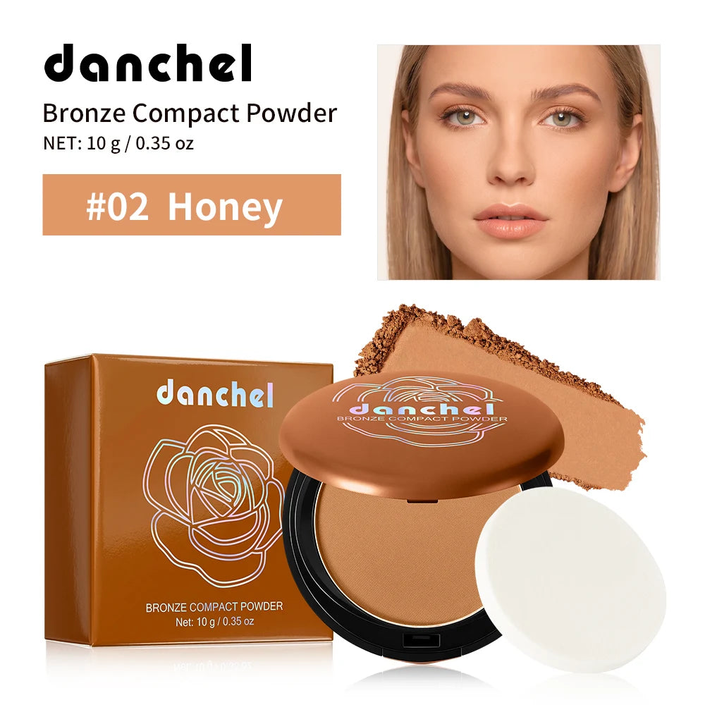 Matte Bronze Compact Powder for Flawless Buildable Coverage
