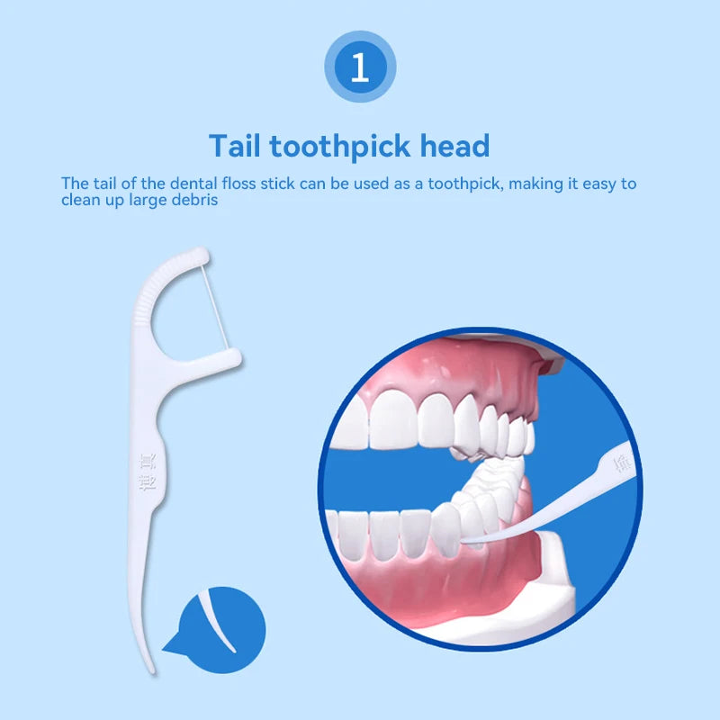 Portable Dental Floss Picks for Effective Daily Oral Cleaning - 14