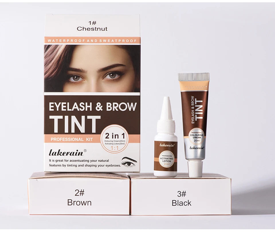 Eyelash and Brow Tint Kit for Natural Long Lasting Color