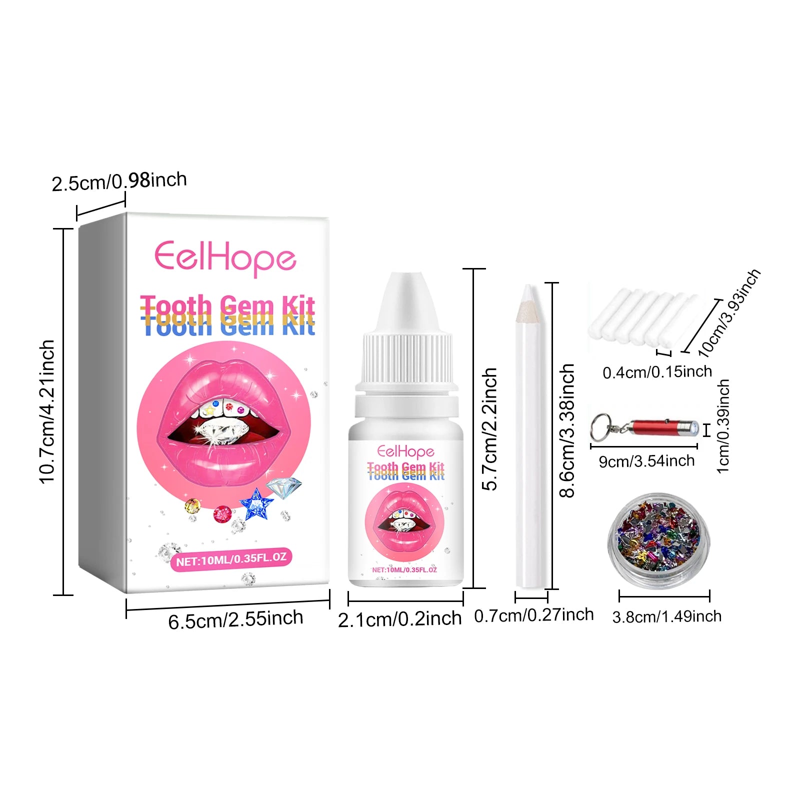 Professional Tooth Gem Kit for Sparkling Dental Jewelry - 8