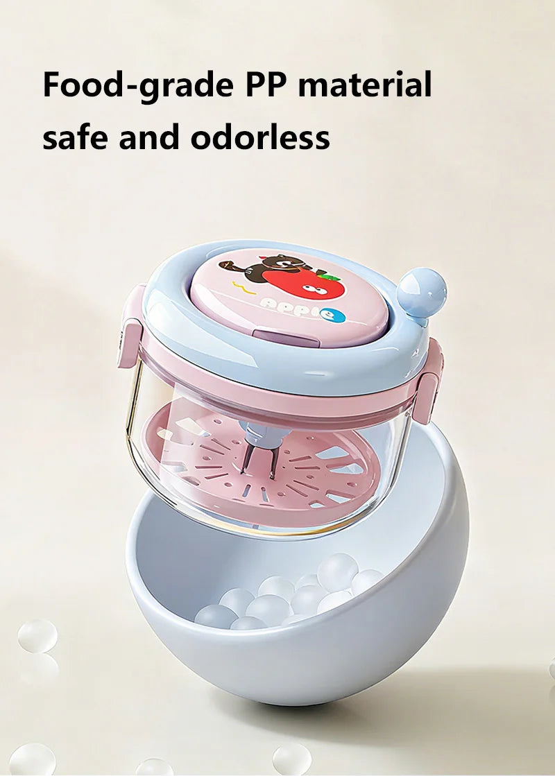 Denture Cleaning Container with Rotary Drainage Tray