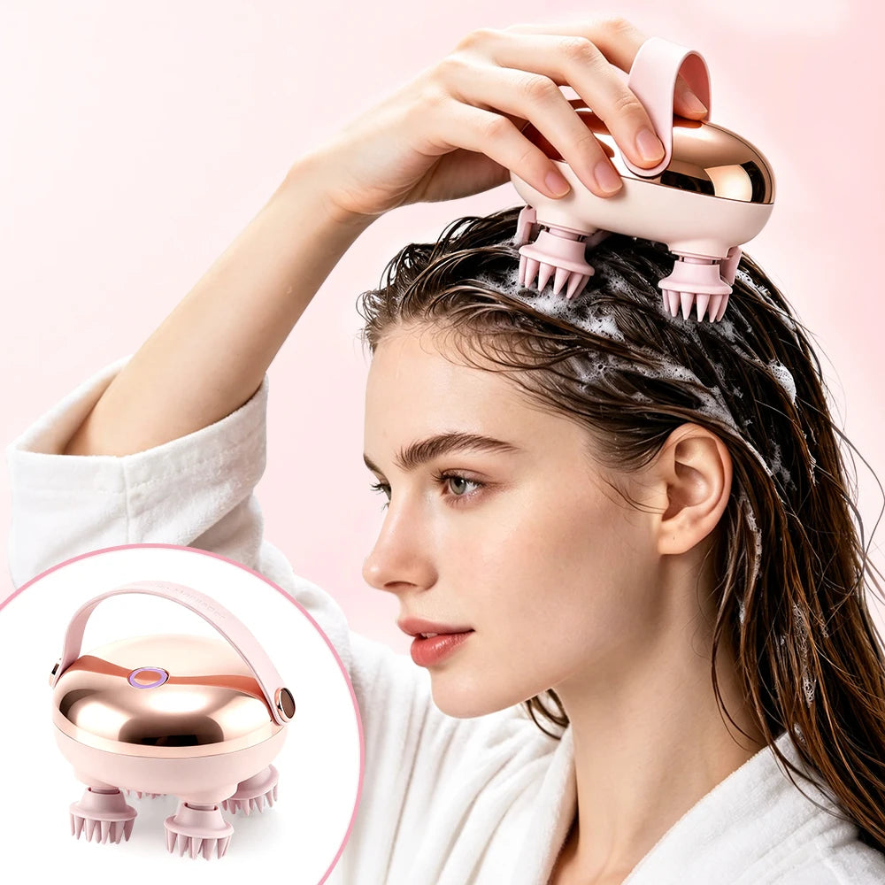Electric Scalp Massager with Waterproof Rotating Kneading Nodes - 7