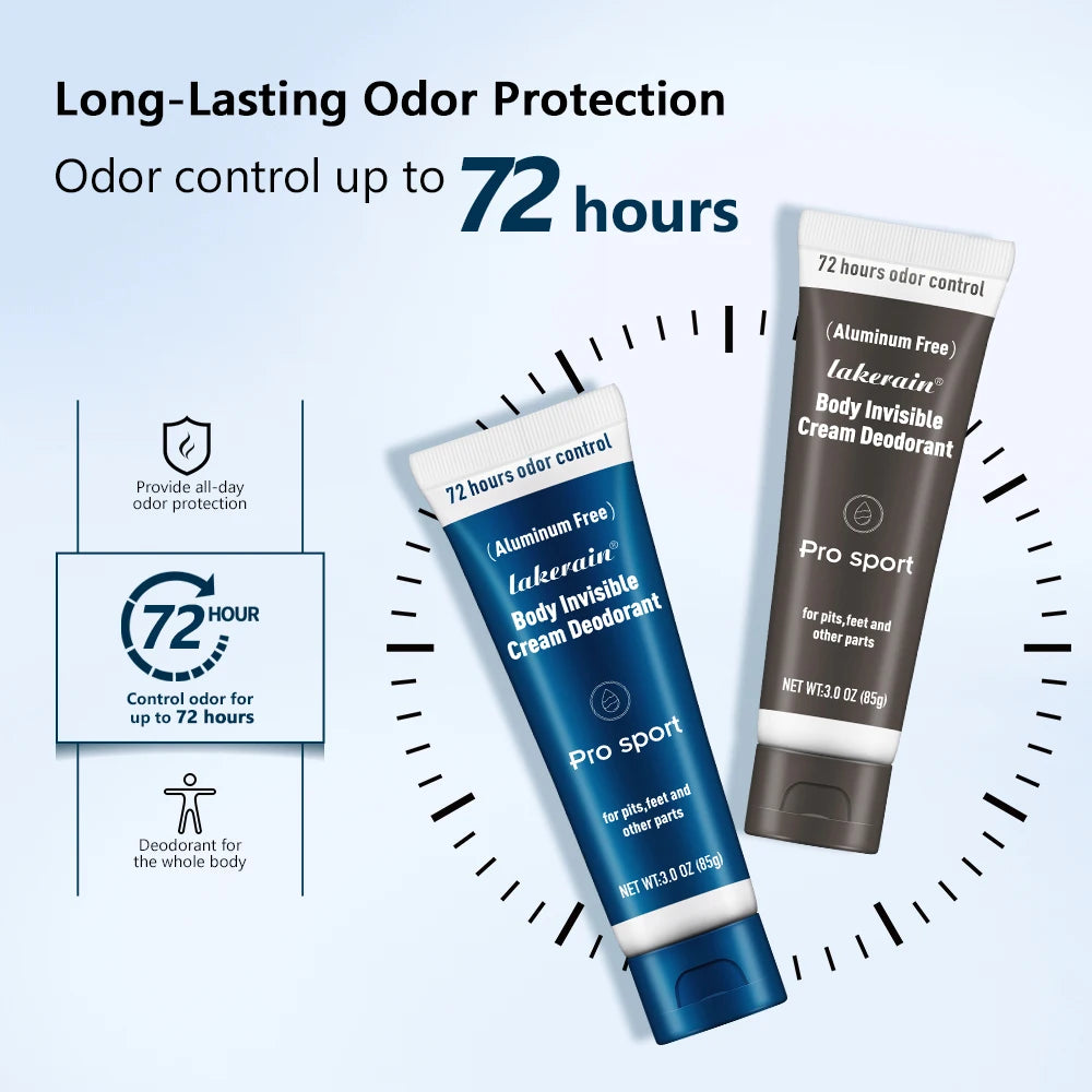 Body Invisible Cream Deodorant for Long Lasting Odor Protection - 3