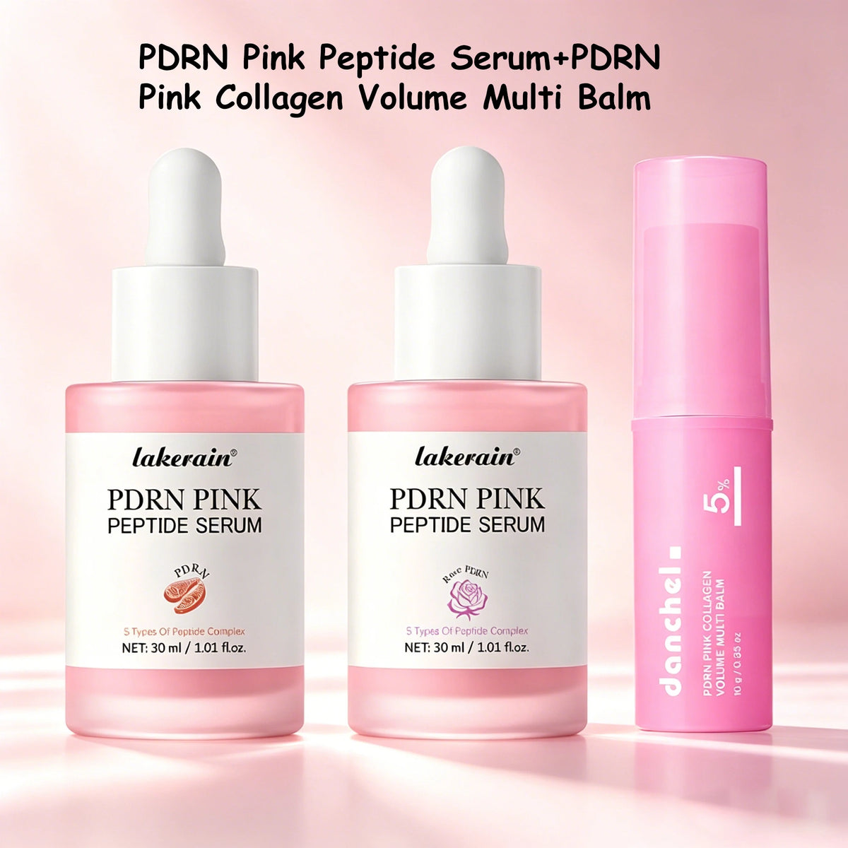 Salmon PDRN Peptide Serum and Collagen Balm Set for Deep Hydration