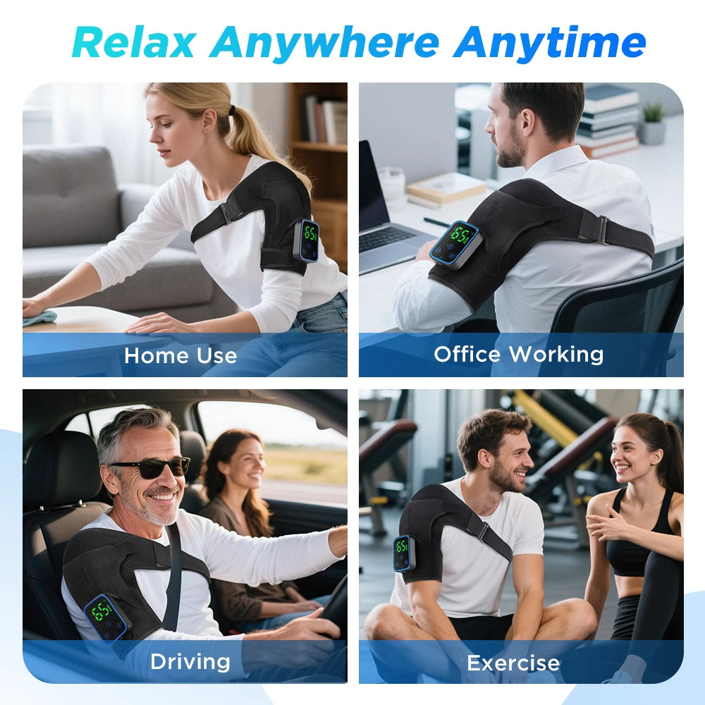 Wireless Shoulder Heating Massager with App Control - 14