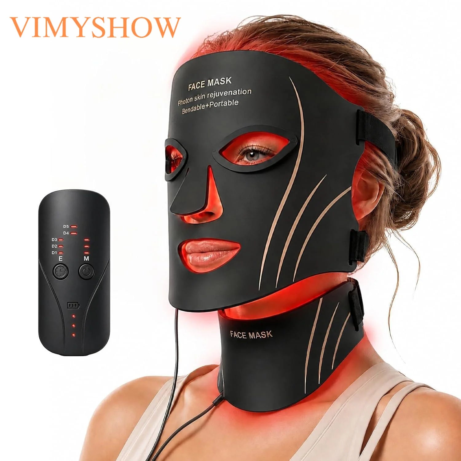 LED Facial Mask with Neck Support for Skin Rejuvenation - 7