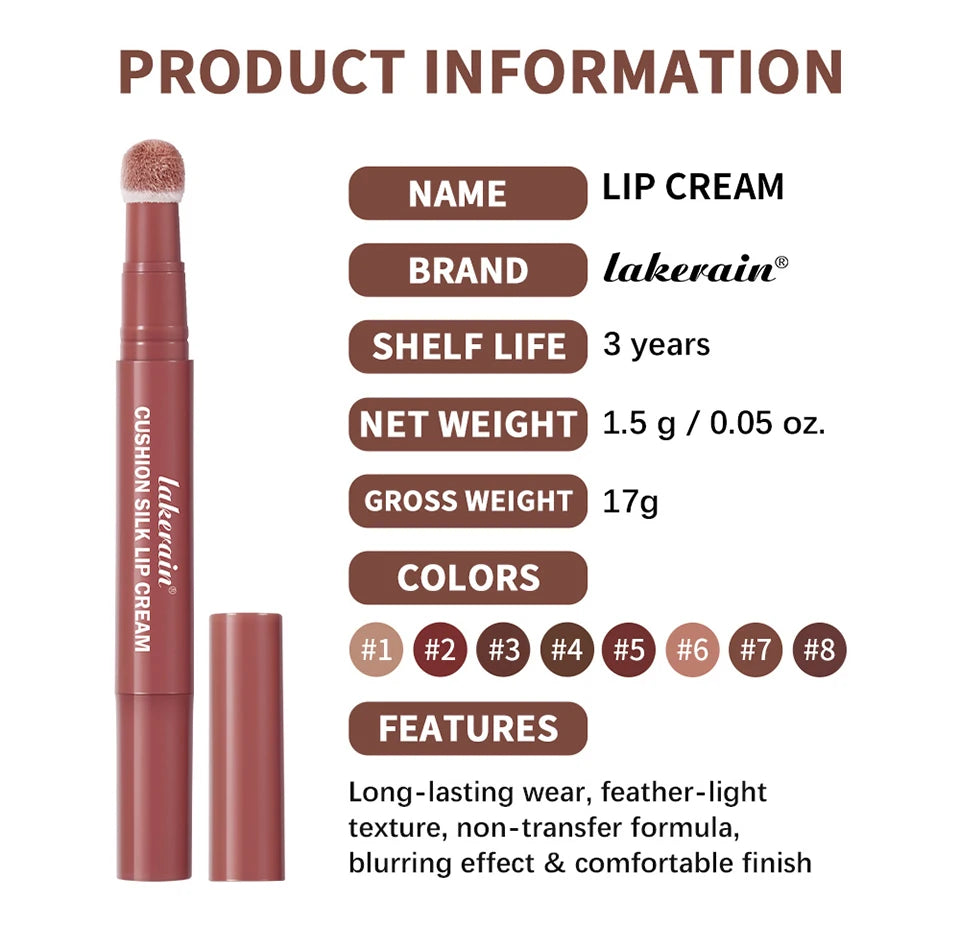 Dual Use Lip and Cheek Cream with Cushion Applicator - 19