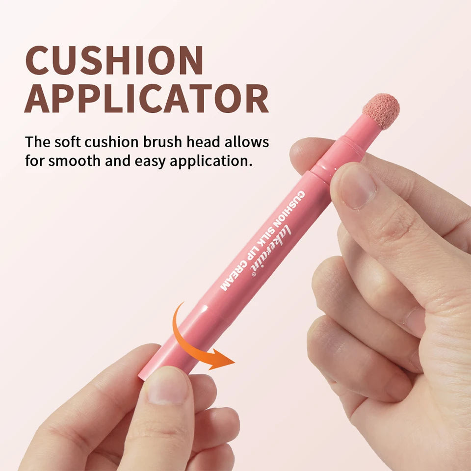 Dual Use Lip and Cheek Cream with Cushion Applicator