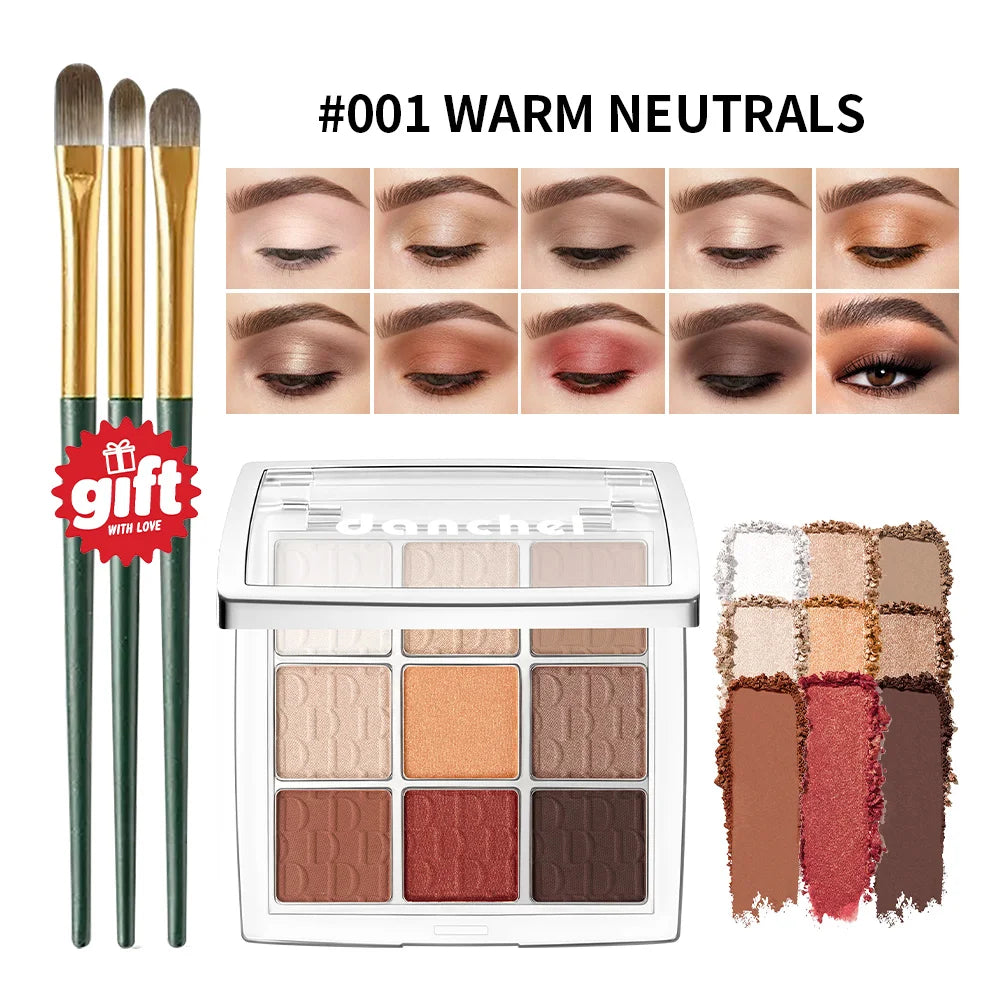 Nine Color Eyeshadow Palette for Beginner Makeup Looks - 23