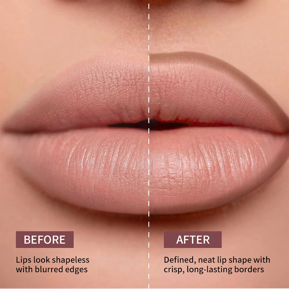 Dual Sided Lip Stain and Liner Pen for Long Lasting Matte Color