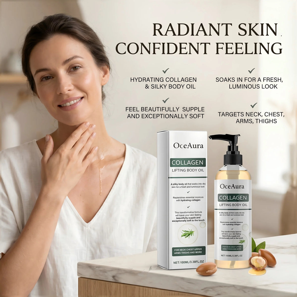 Collagen Body Firming Massage Oil for Smoother Skin