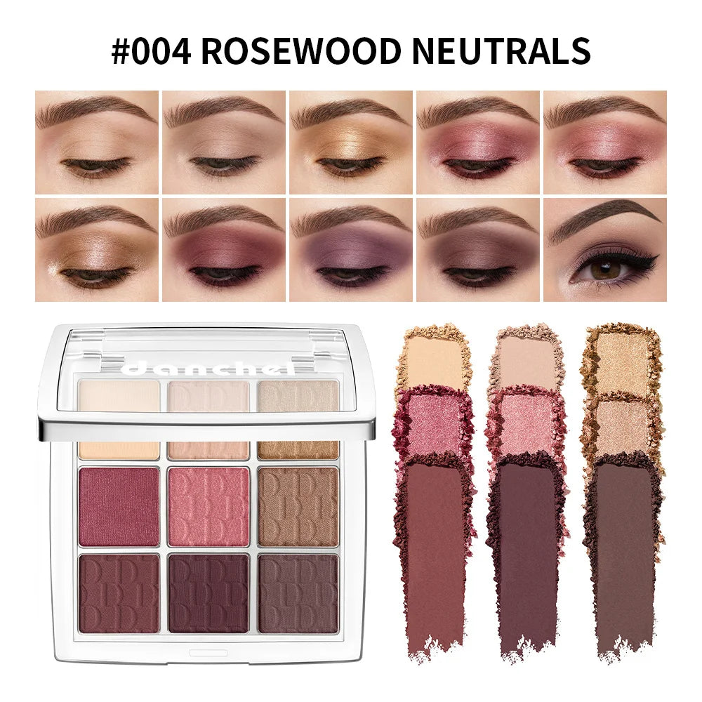 9-Shade Eyeshadow Palette Highly Pigmented Blendable Makeup - 23