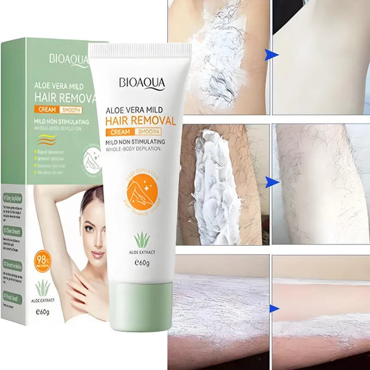 Aloe Vera Hair Removal Cream for Painless Smooth Skin