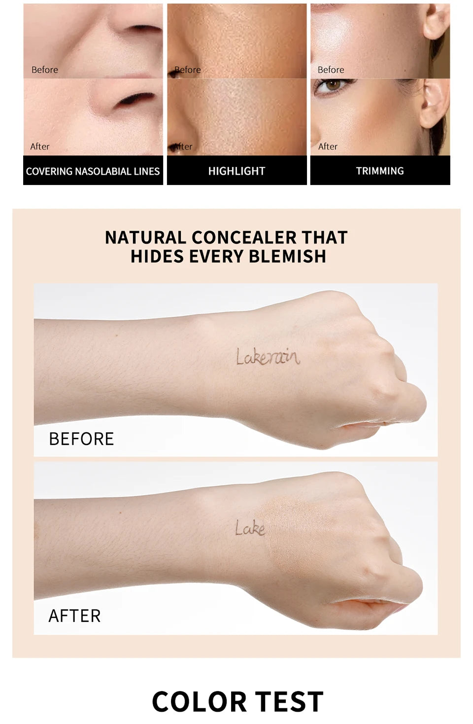Liquid Face Concealer High Coverage Matte Finish - 11