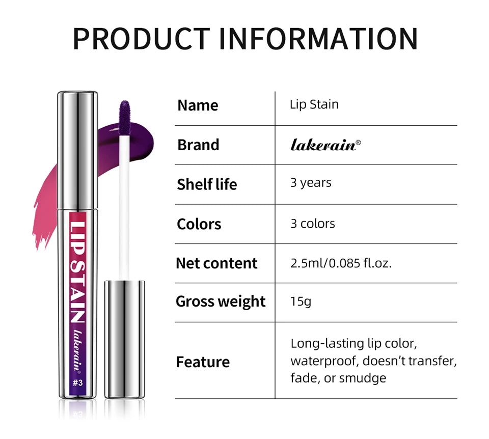 Peel Off Lip Stain Long Lasting Waterproof Color - 17