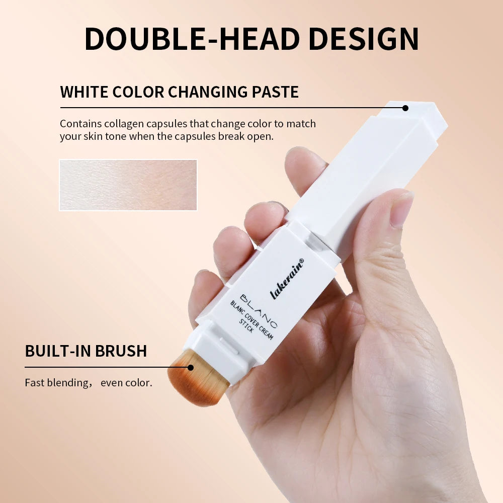 Blanc Cover Cream Foundation Stick with Built-in Brush - 4