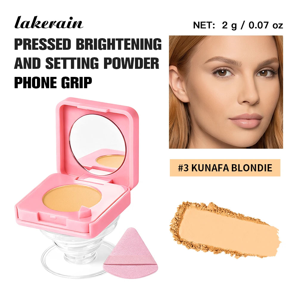 Pressed Face Powder with Mirror for Matte Shine Control