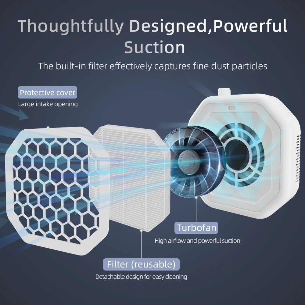 Cordless Nail Dust Collector with Rechargeable Battery - 3