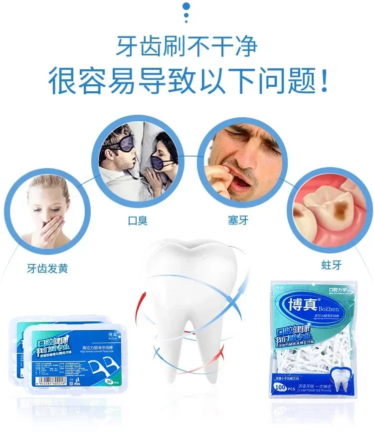 Portable Dental Floss Picks for Effective Daily Oral Cleaning - 4