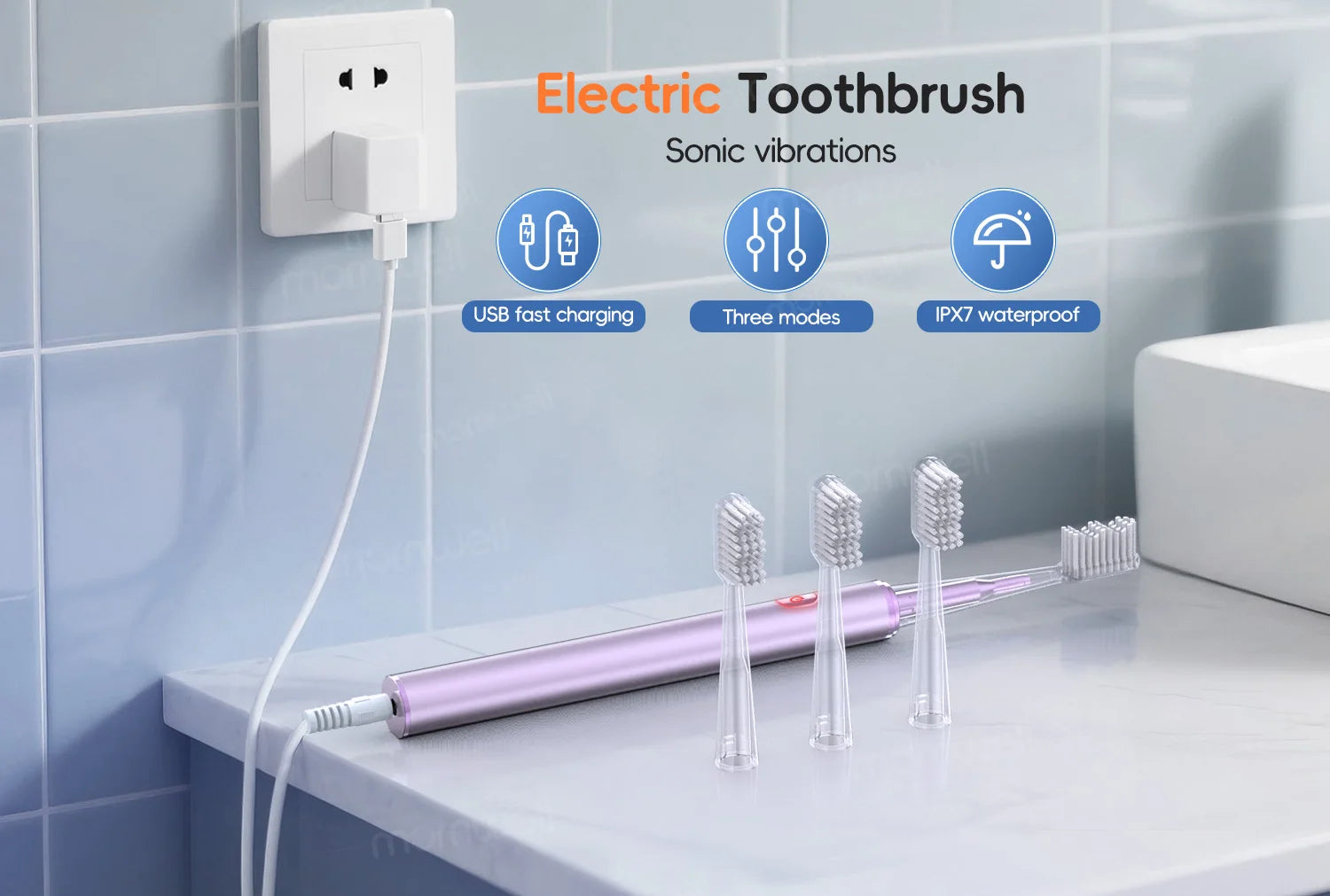 Water Flosser and Electric Toothbrush Set for Deep Oral Cleaning - 14