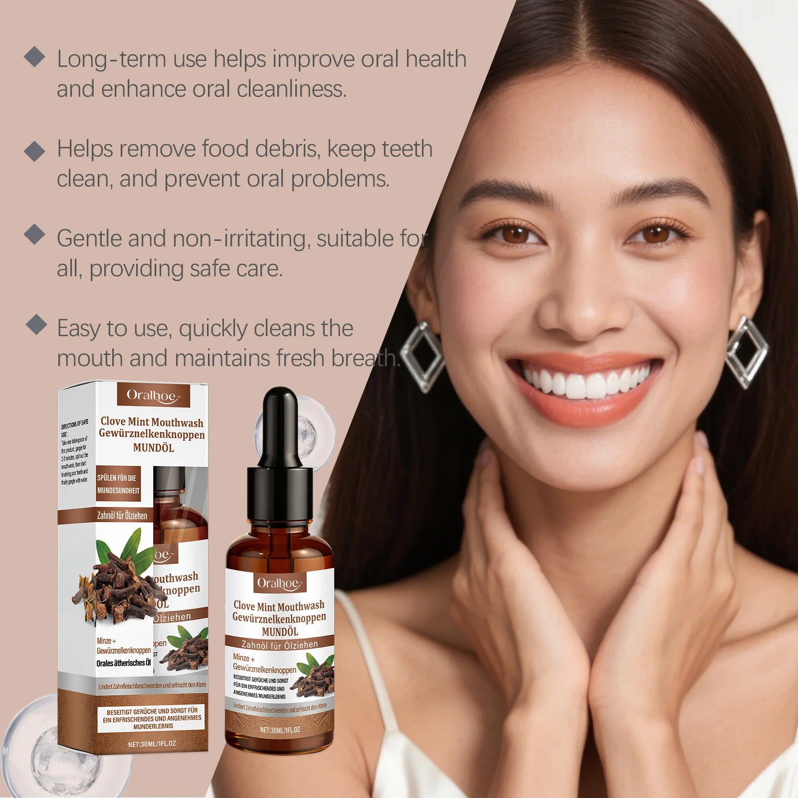 Clove Mint Mouthwash for Fresh Breath and Clean Teeth - 5