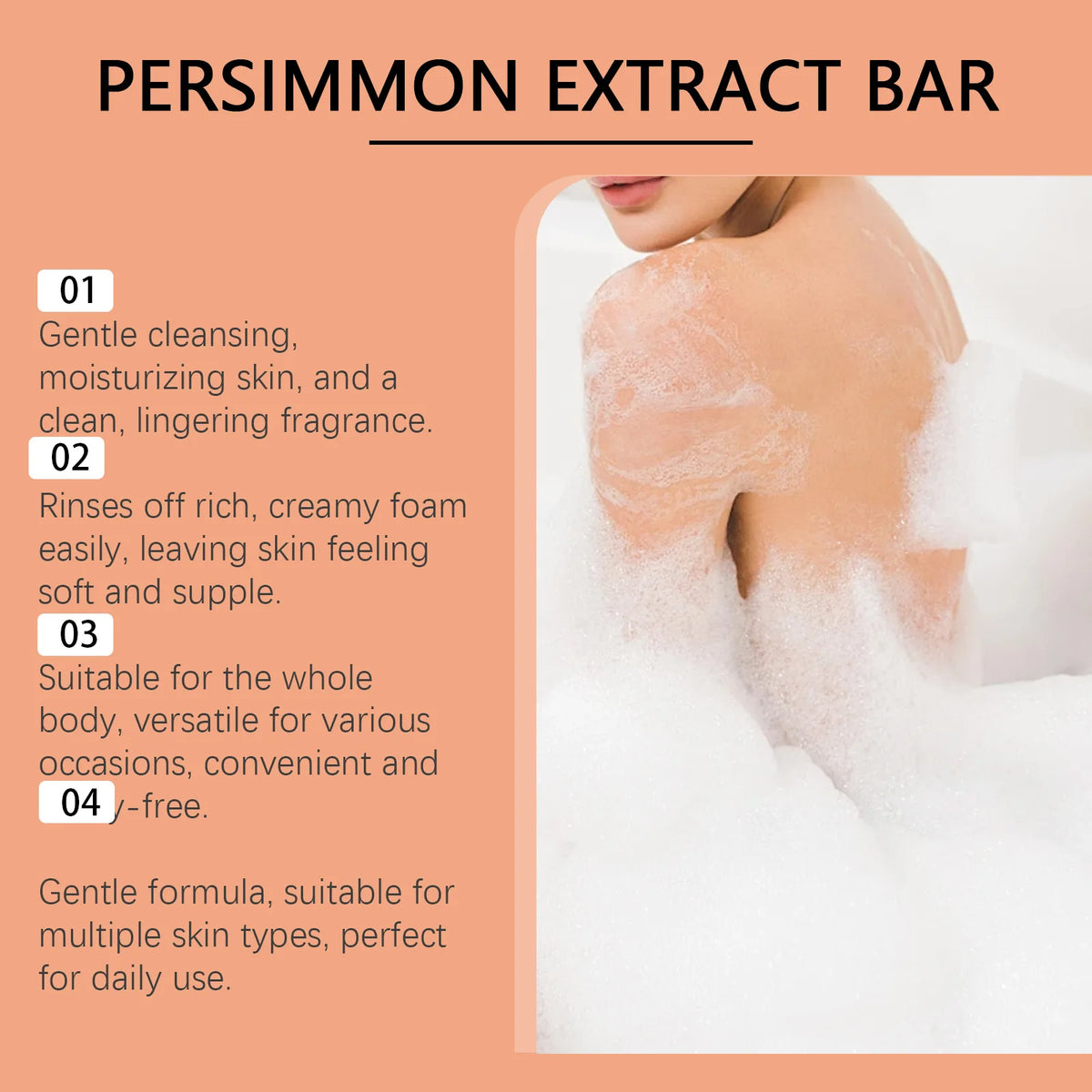 Persimmon Extract Soap for Deodorizing and Skin Refreshing