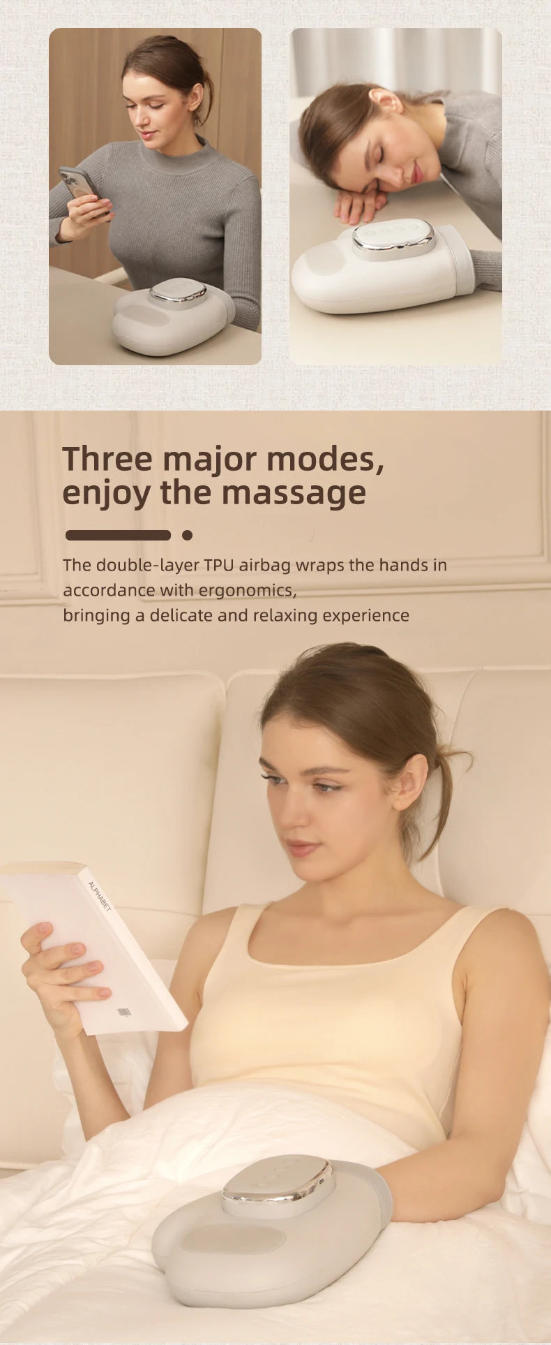 Electric Hand Massager with Airbag Compression for Pain Relief
