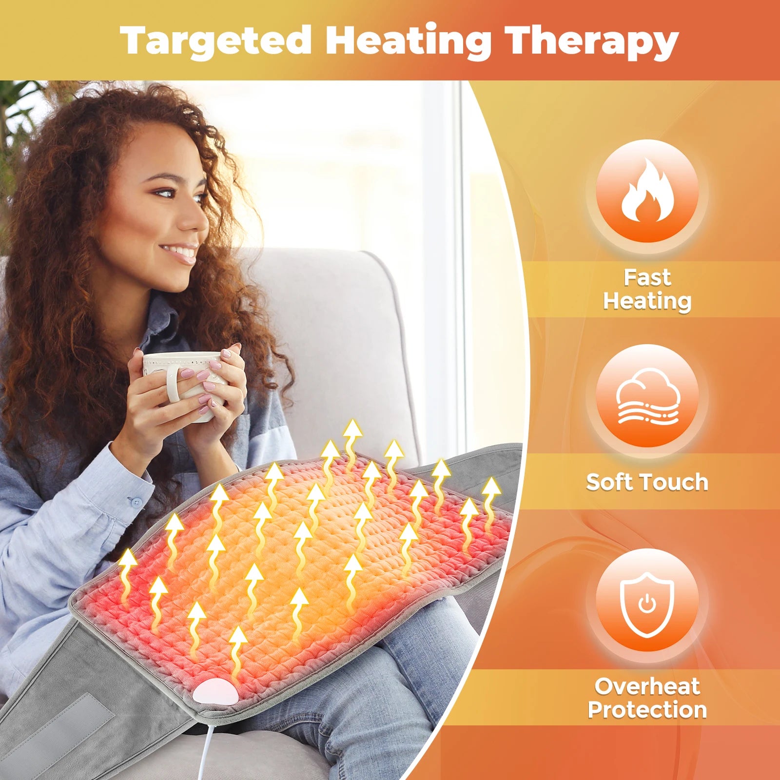 Electric Heating Waist Belt with Adjustable Temperature Control - 2