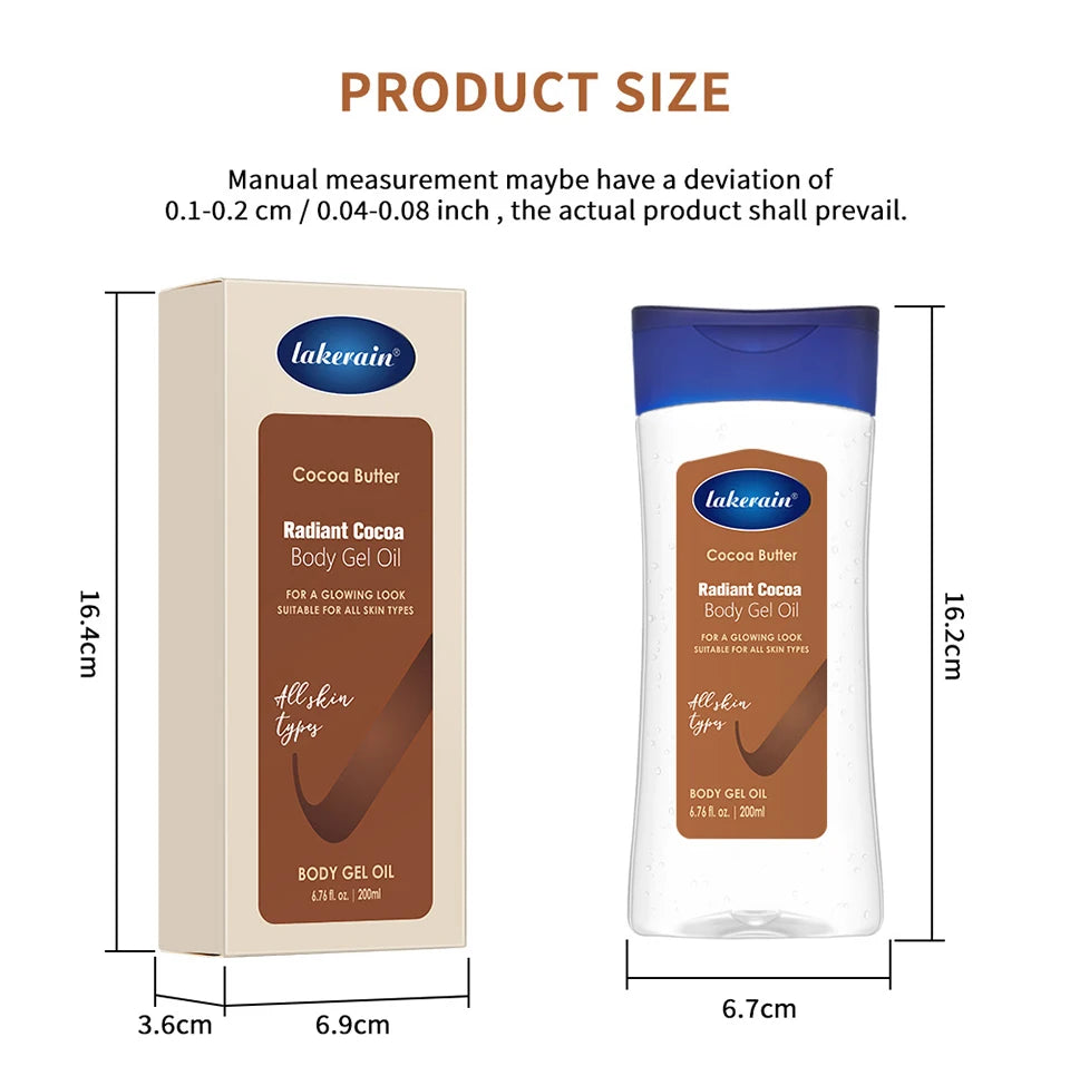 Radiant Cocoa Body Gel Oil for Deep Hydration