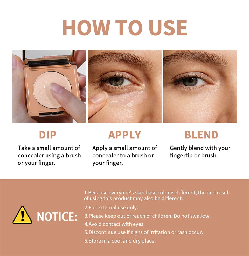 Clay Undereye Corrector Concealer for Dark Circles