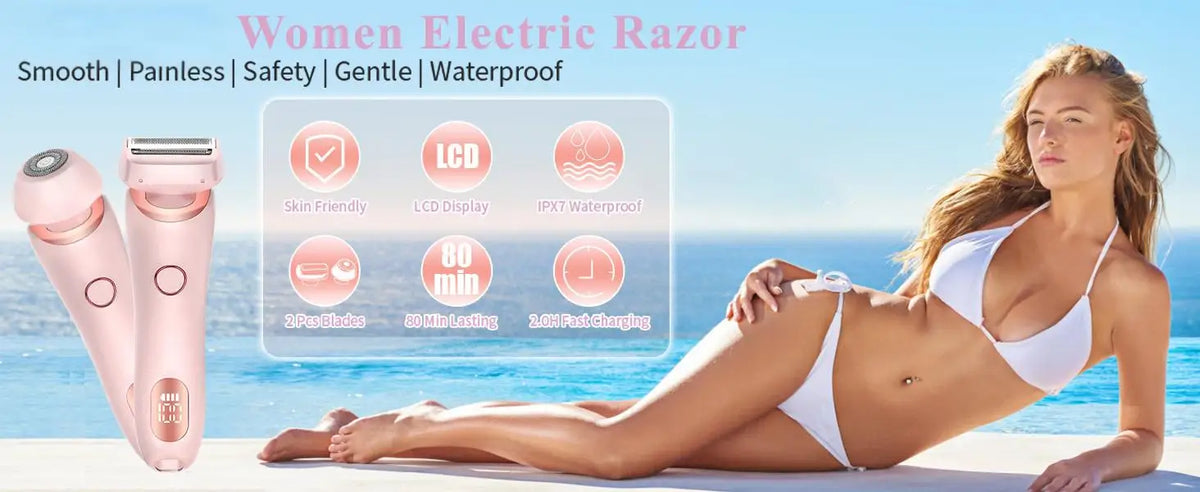 Electric Shaver for Women Painless Hair Removal