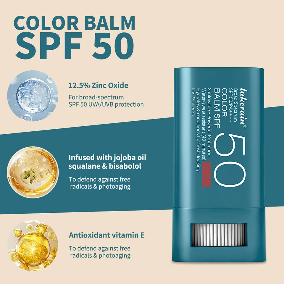 Color Balm SPF 50 Tinted Sunscreen Stick for Face